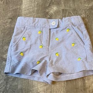 Janie and Jack chambray lemon shorts
